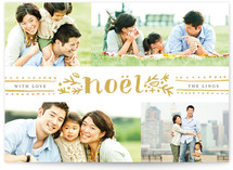 Dotted Noel Holiday Photo Cards