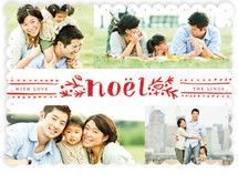 Dotted Noel Holiday Photo Cards