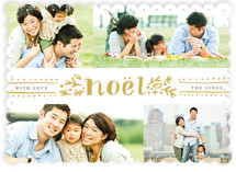 Dotted Noel Holiday Photo Cards