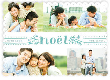 Dotted Noel Holiday Photo Cards