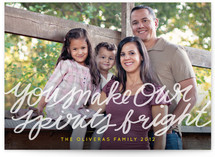 You Make Our Spirits Bright Holiday Photo Cards