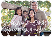 You Make Our Spirits Bright Holiday Photo Cards