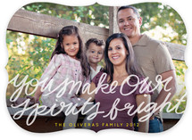 You Make Our Spirits Bright Holiday Photo Cards