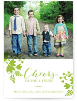 Cheerful Floral Holiday Photo Cards
