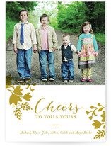 Cheerful Floral Holiday Photo Cards