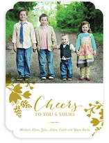 Cheerful Floral Holiday Photo Cards
