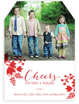 Cheerful Floral Holiday Photo Cards