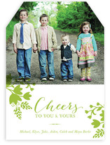 Cheerful Floral Holiday Photo Cards
