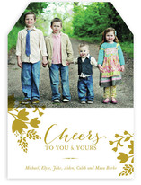 Cheerful Floral Holiday Photo Cards