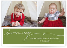 Be Merry Handwriting Holiday Photo Cards