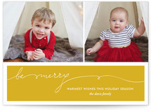 Be Merry Handwriting Holiday Photo Cards