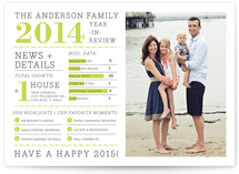 Family Year in Review Holiday Photo Cards