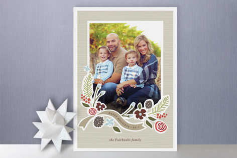 Wintry Pine Holiday Photo Cards