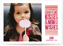 Candy Cane Kisses Holiday Photo Cards