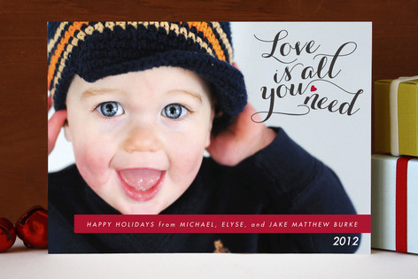Love is All You Need Holiday Photo Cards
