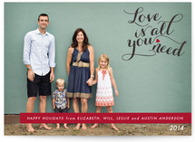 Love is All You Need Holiday Photo Cards