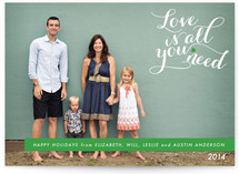 Love is All You Need Holiday Photo Cards