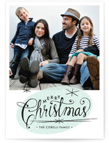 Retro Starbursts Holiday Photo Cards