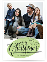 Retro Starbursts Holiday Photo Cards