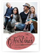 Retro Starbursts Holiday Photo Cards