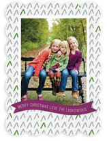 Tree Pattern Holiday Photo Cards