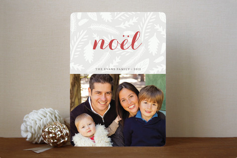 Winter Foliage Holiday Photo Cards