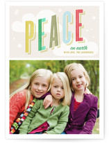 Peaceful Flurry Holiday Photo Cards