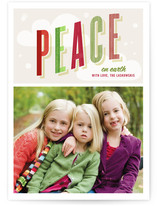 Peaceful Flurry Holiday Photo Cards