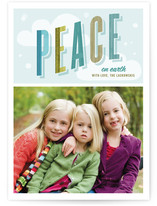 Peaceful Flurry Holiday Photo Cards