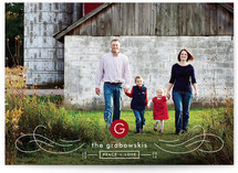 MODERN MONOGRAM Holiday Photo Cards
