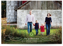 MODERN MONOGRAM Holiday Photo Cards