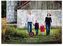 MODERN MONOGRAM Holiday Photo Cards