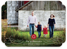 MODERN MONOGRAM Holiday Photo Cards