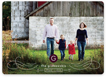 MODERN MONOGRAM Holiday Photo Cards