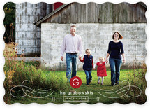 MODERN MONOGRAM Holiday Photo Cards
