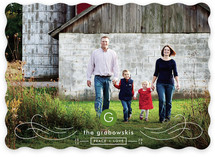 MODERN MONOGRAM Holiday Photo Cards