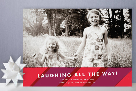Striped Cheer Holiday Photo Cards