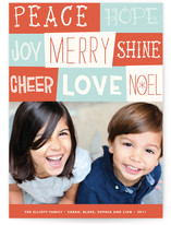 Type Collage Holiday Photo Cards