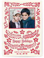 Block Printed Holiday Photo Cards