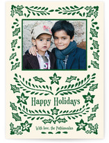 Block Printed Holiday Photo Cards