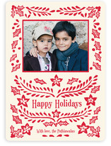 Block Printed Holiday Photo Cards