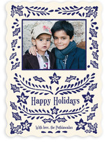 Block Printed Holiday Photo Cards