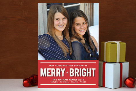 Merry and Bright Holiday Photo Cards