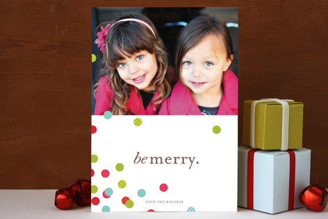 Confetti Scatter Holiday Photo Cards