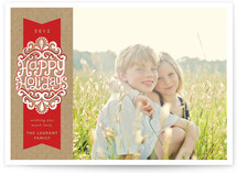 A Kraft Ribbon Holiday Photo Cards