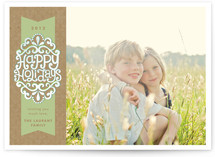 A Kraft Ribbon Holiday Photo Cards