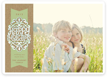 A Kraft Ribbon Holiday Photo Cards