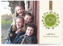 Joyful Modern Wreath Holiday Photo Cards