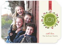 Joyful Modern Wreath Holiday Photo Cards