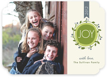 Joyful Modern Wreath Holiday Photo Cards